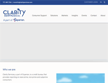 Tablet Screenshot of clarityservices.com